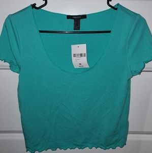 Teal Crop Top